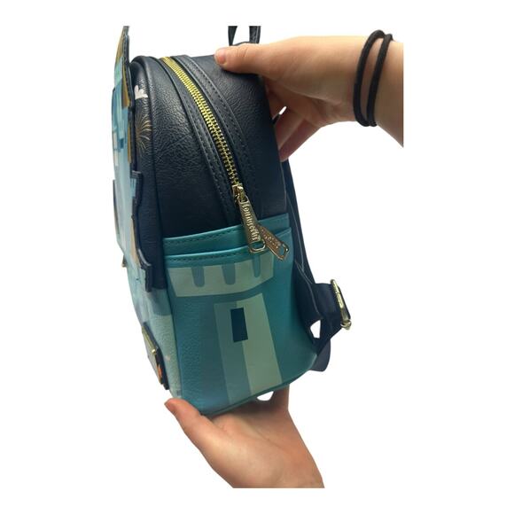 Loungefly Disney Parks Rare Cinderella Castle Mini Backpack - Picture 3 of 9